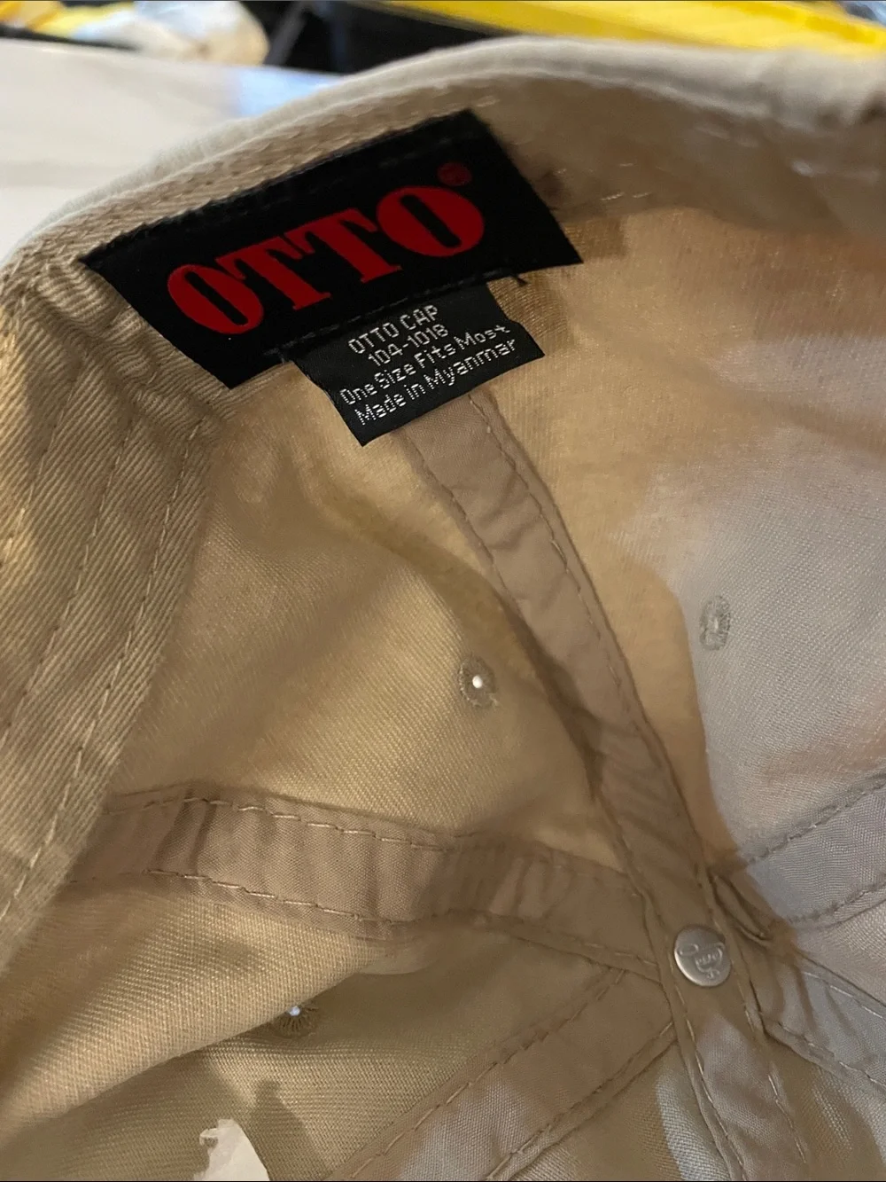 OTTO Beige Dad Cap with Red Label